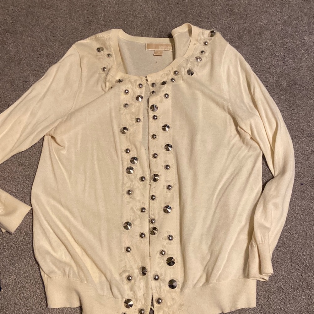 Michael Kors Cream Cardigan